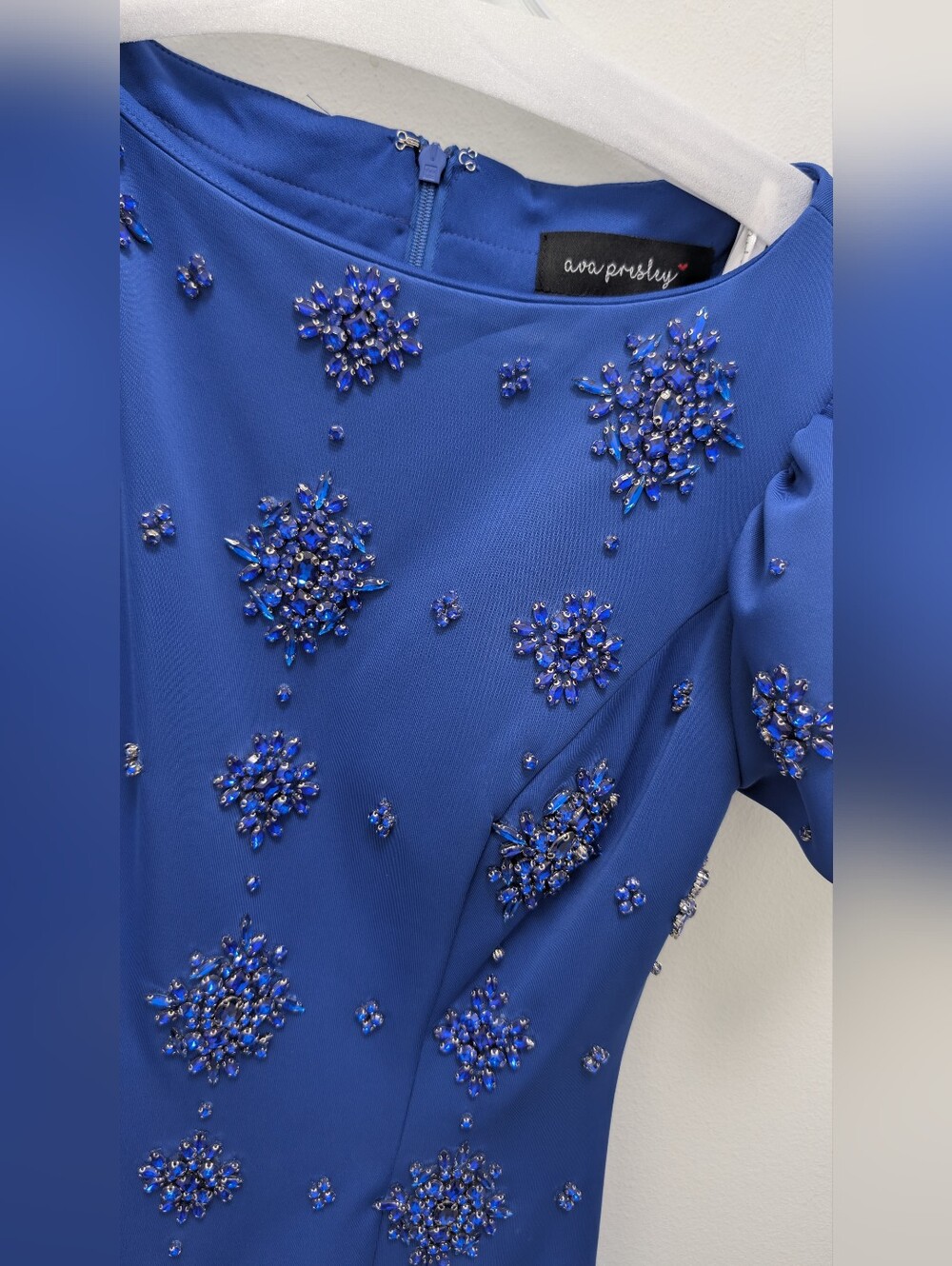 Embellished Royal Blue Two-Piece Prom Dress - Picture 5 of 5